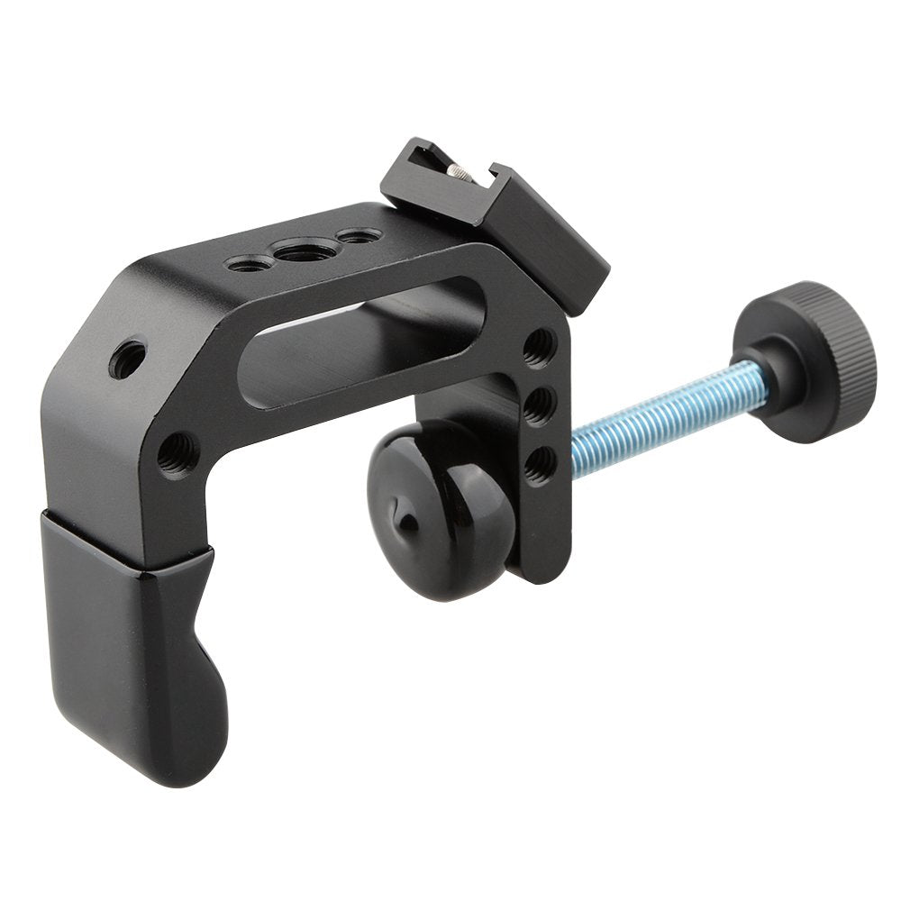 Camvate C Clamp Desktop Mount Holder Stand Articulated With Cold Hot Shoe Mount   1154
