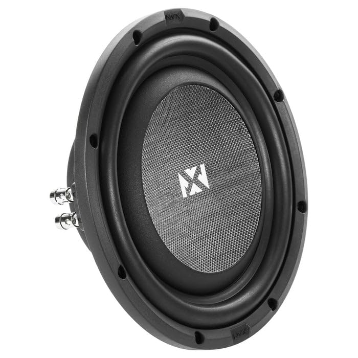 NVX SMW10D4 700W Peak (350W RMS) S-Series Shallow-Mount 10' Dual 4-Ohm Subwoofer