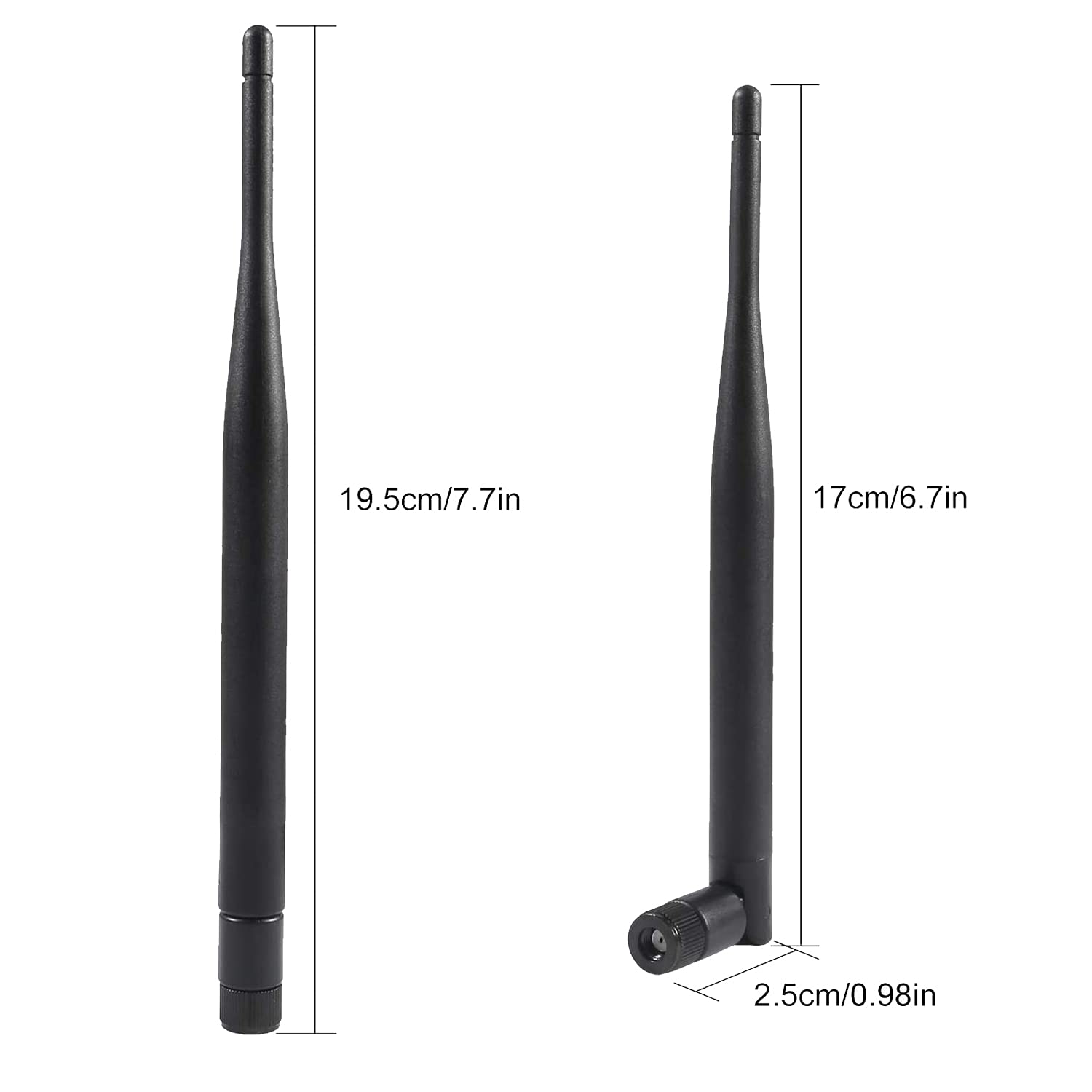 Aediko 5Pcs Dual Band Wifi 2.4Ghz 5Ghz 5.8Ghz 6Dbi Mimo Rp Sma Male Antenna For Wifi Router Wireless Network Card Usb Adapter Security Ip Camera Video Surveillance Monitor