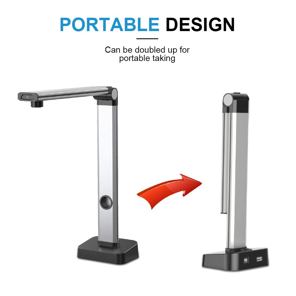 Joyusing 14Mp Hd Document Scanner, Capture Size A3, Smart Multi Language Ocr, Convert To Pdf/Word/Txt/Excel On Windows And Pdf O