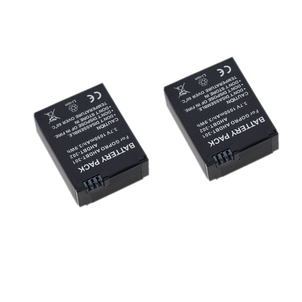 Suptig Battery (2 Pack) And Daul Charger For Gopro Hero3 Gopro Hero3+ And Gopro Ahdbt 301 Ahdbt 302