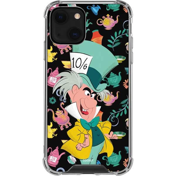 Skinit Clear Phone Case Compatible With Iphone 13   Officially Licensed Disney The Mad Hatter Design