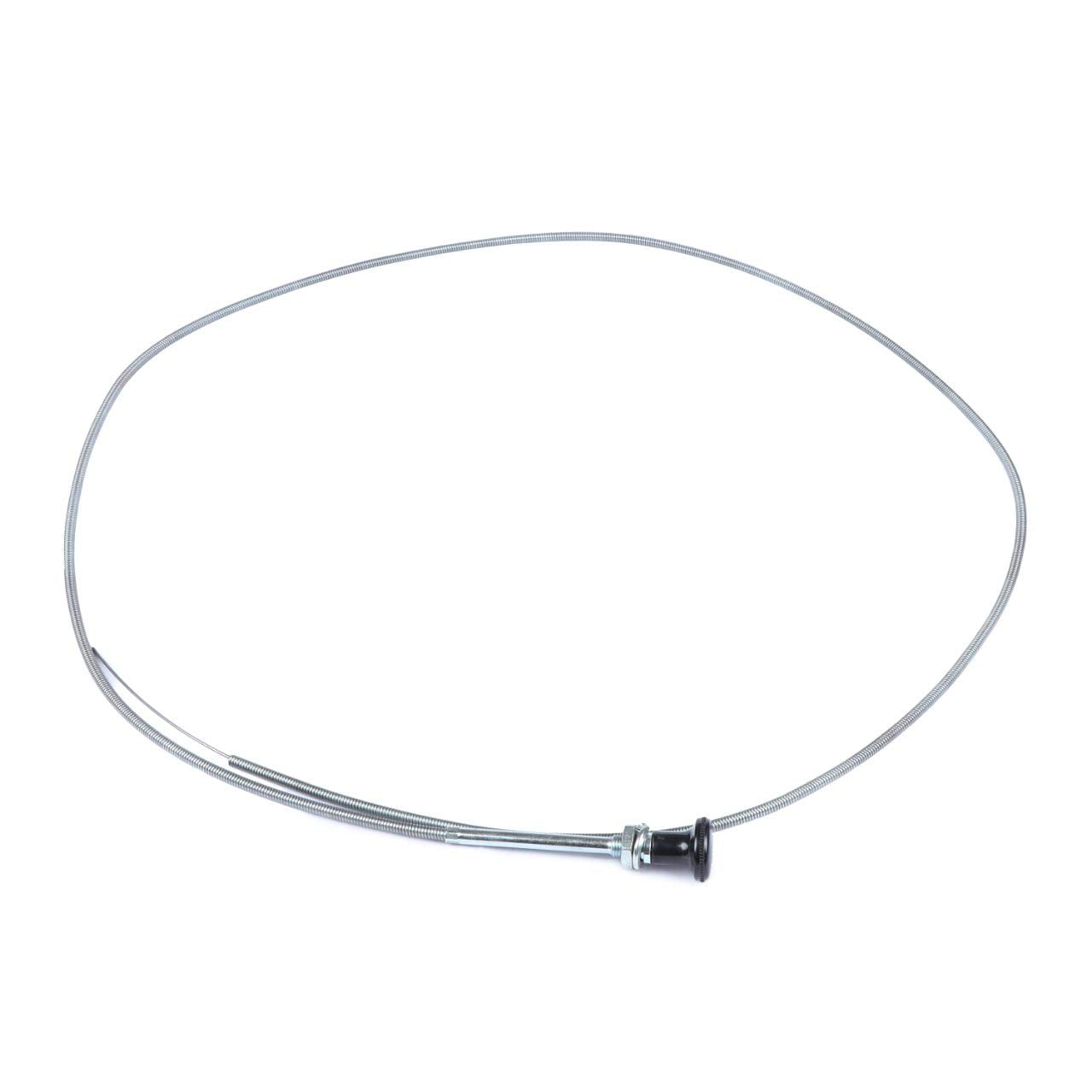 Virtionz 237 Rotary Universal Push Pull Choke Cable 63'' Inner 60'' Conduit (2 3/4'' Travel) Heavy Duty Outer Shealth Silver