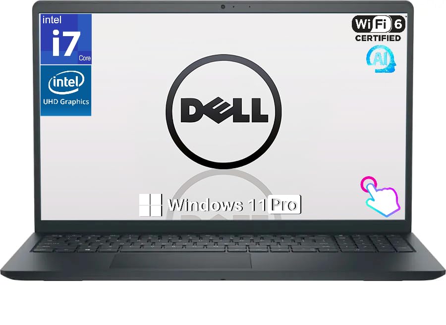 Dell 15.6 Touchscreen Laptop DC15250, Intel 10-Core i7-1355U, 32 GB RAM, 2 TB SSD, FHD (1920 x 1080) Anti-Glare Display, Copilot