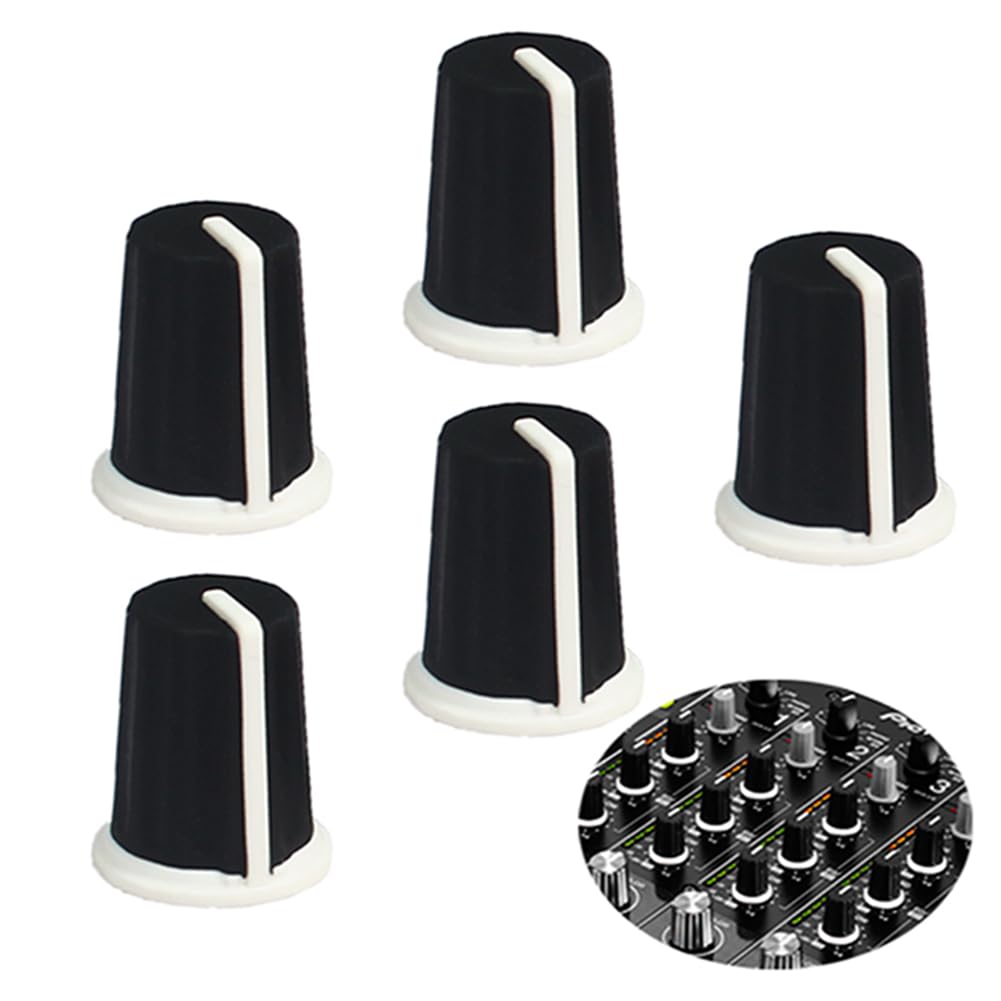 Wxyinspas 5Pcs Eq Rotary Knob Replacement Equalizer Potentiometer Fader Knobs Push Rod Cap For Dj Controller Mixer Console Pione