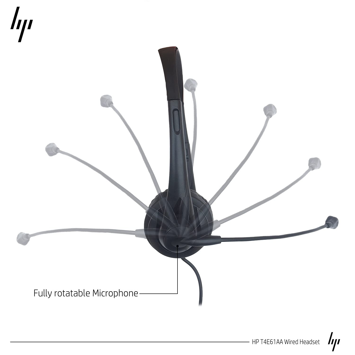 Hp Wired Mic Headset W/Microphone For Pc (3.5Mm Stereo Connector)