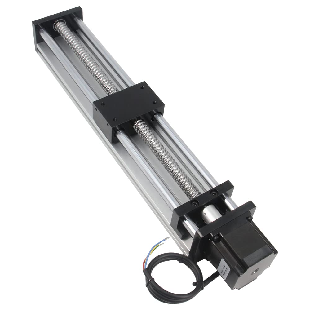 Befenybay 300mm Effective Travel Length Double Optical Axis Guide Ballscrew SFU1605 with NEMA23 Stepper Motor for DIY CNC Router