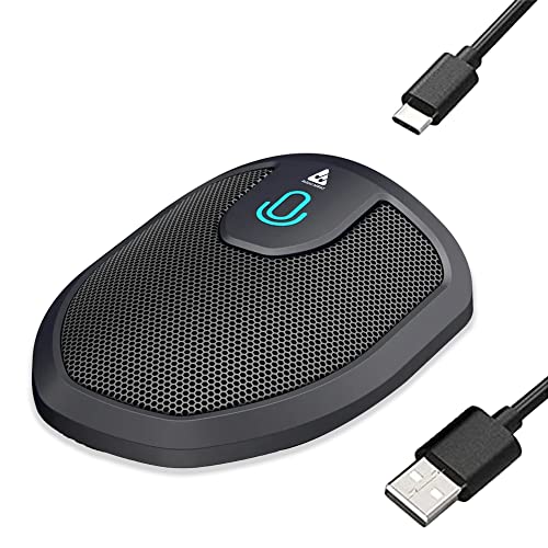 Audio Array AmC28 Usb Plug & Play Conference Microphone | Omni Directional Pickup Upto 3M | Mic Mute Button | No Drivers Conden