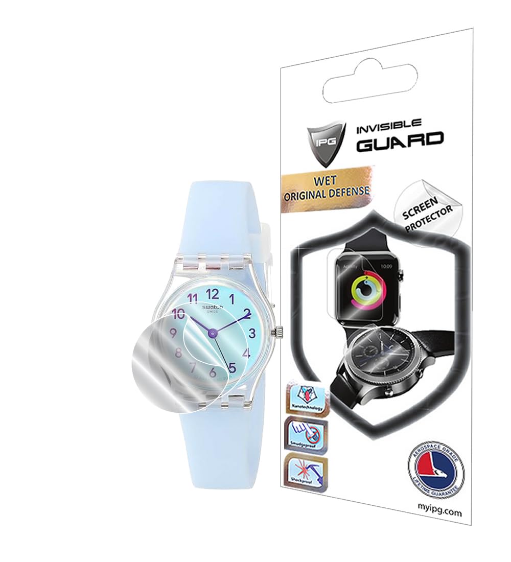 IPG for Swatch Model: LK396 Unisex Watch Hydrogel Screen Protector (2 Units) Invisible HD Clear Film Anti Scratch Guard-Smooth/S