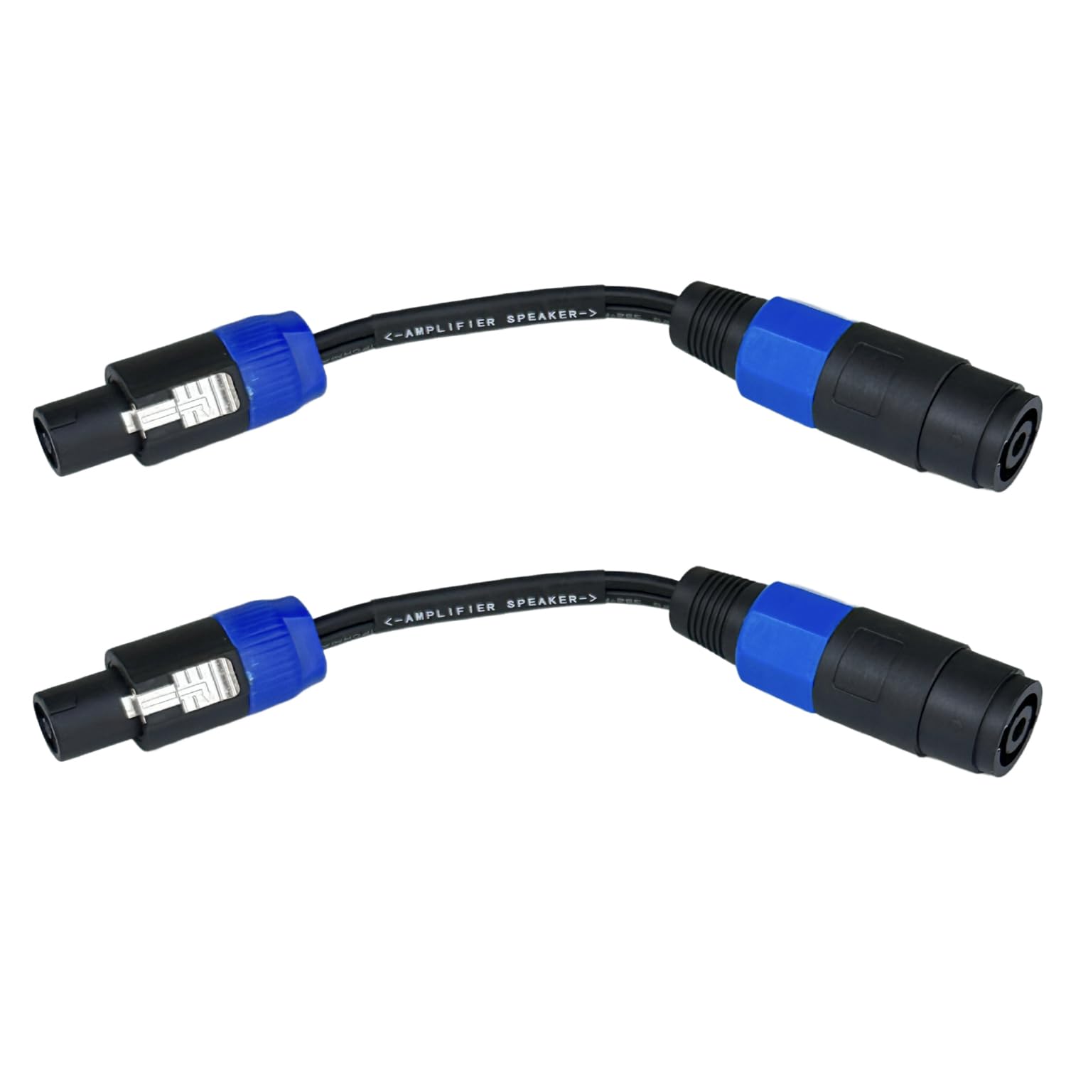 CNCESS CESS-273 Speakon Mono Bridge Mode Adapter Cable, 2-Pack