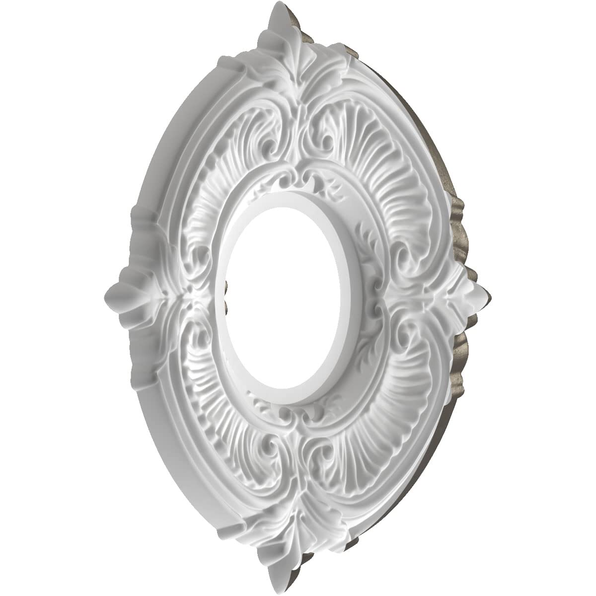 Ekena Millwork Cmp10Atdst Attica Thermoformed Pvc Ceiling Medallion (Fits Canopies Up To 4 1/8), 10Od X 3 1/2Id X 3/4P, Universa