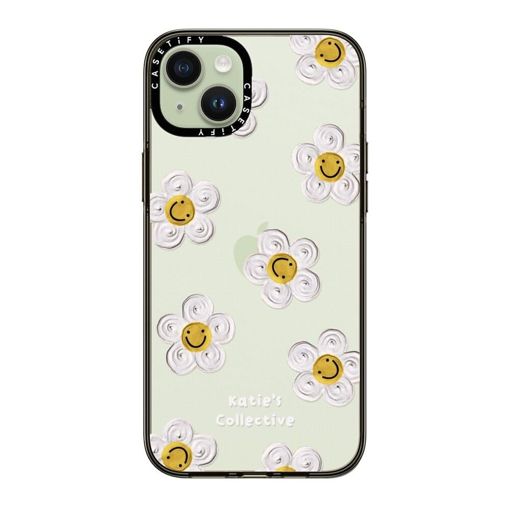 Casetify Compact Iphone 15 Plus Case [2X Military Grade Drop Tested / 4Ft Drop Protection]   Flower Prints   Daisy By Katie S Co