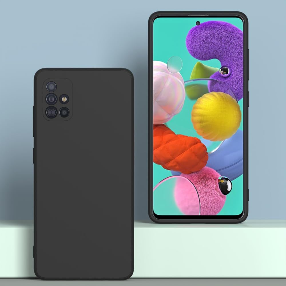 Wogroo For Samsung Galaxy A51 4G Case Black, Scratch Resistant With Soft Touch, Slim Thin Phone Cover For Samsung Galaxy A51 4G