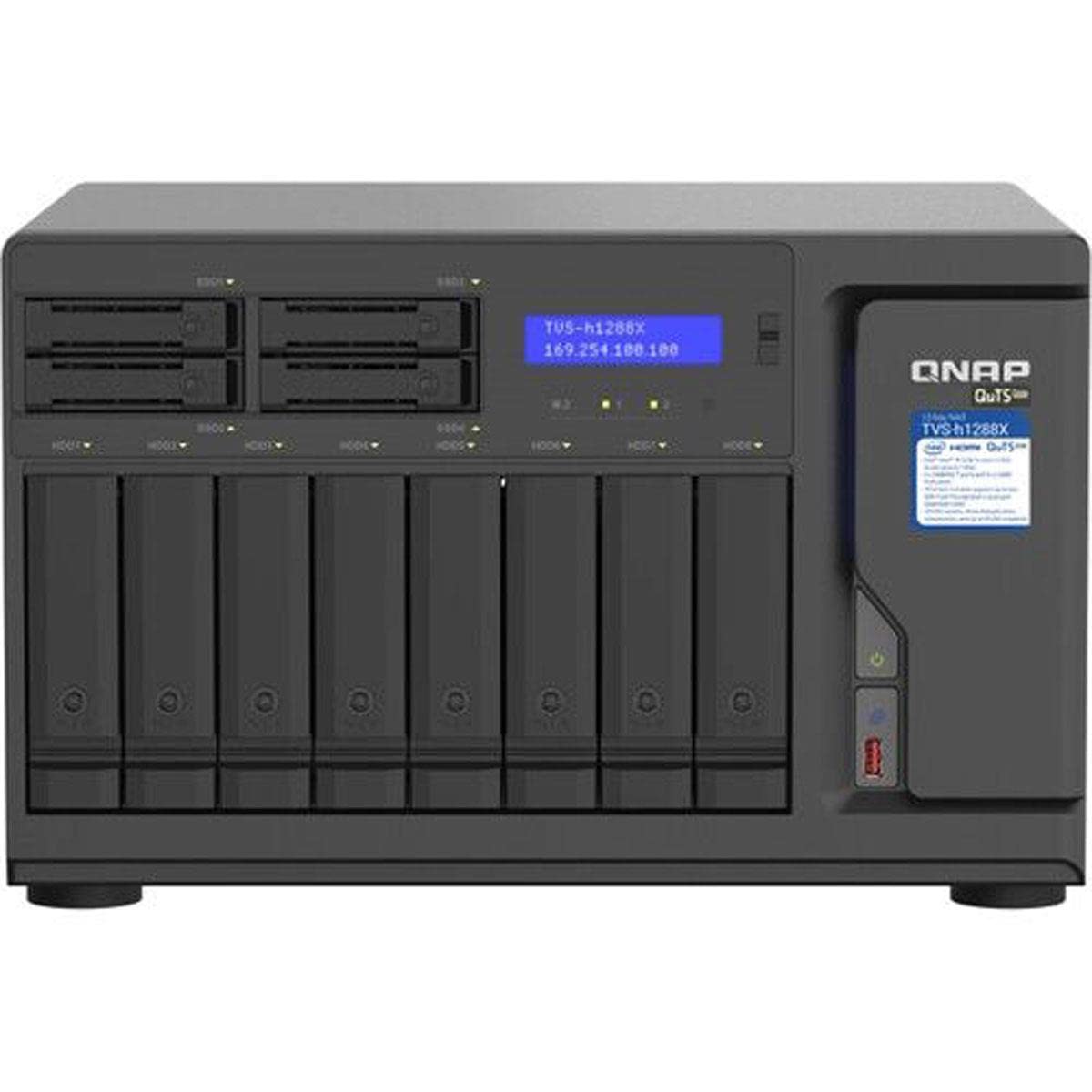 Qnap Tvs-H1288X-W1250-16G High-Speed Media Nas With Intel Xeon W-1250 Cpu And Two 10Gbe Ports