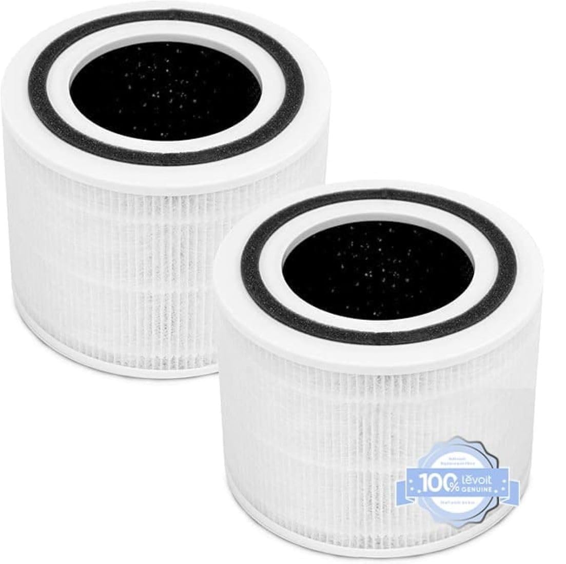 Levoit Air Purifier Replacement Filter, 3 In 1 True Hepa, High Efficiency Activated Carbon, Core 300 Rf, 2 Pack, White
