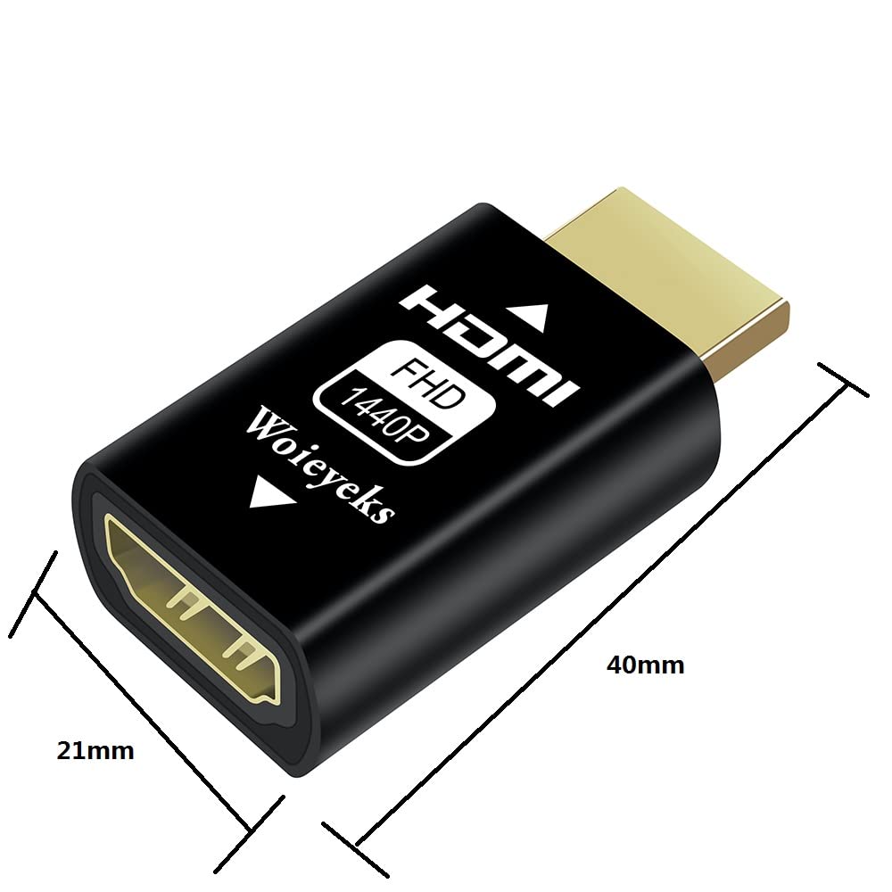 Woieyeks Hdmi Edid Emulator Passthrough (2K 2560X1440@60Hz Default Resolution) For Mac Thunderbolt To Hdmi Switches/Extender/Av