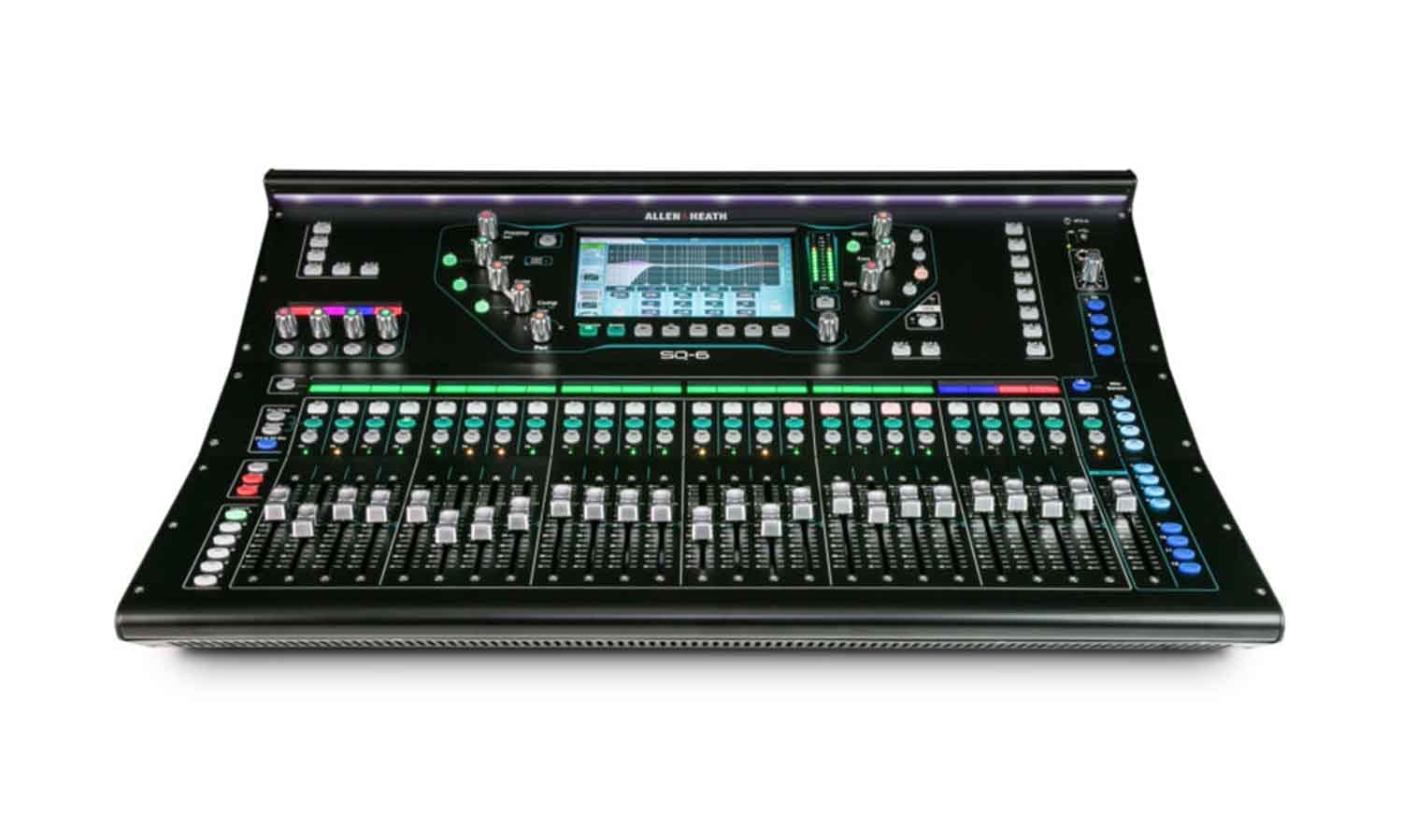 Allen & Heath Sq 6 Digital Mixer, 48 Input Channels, 7' Colour Touchscreen, 24 Onboard Preamps, 25 Faders, 16 Softkeys Aes Digital Output
