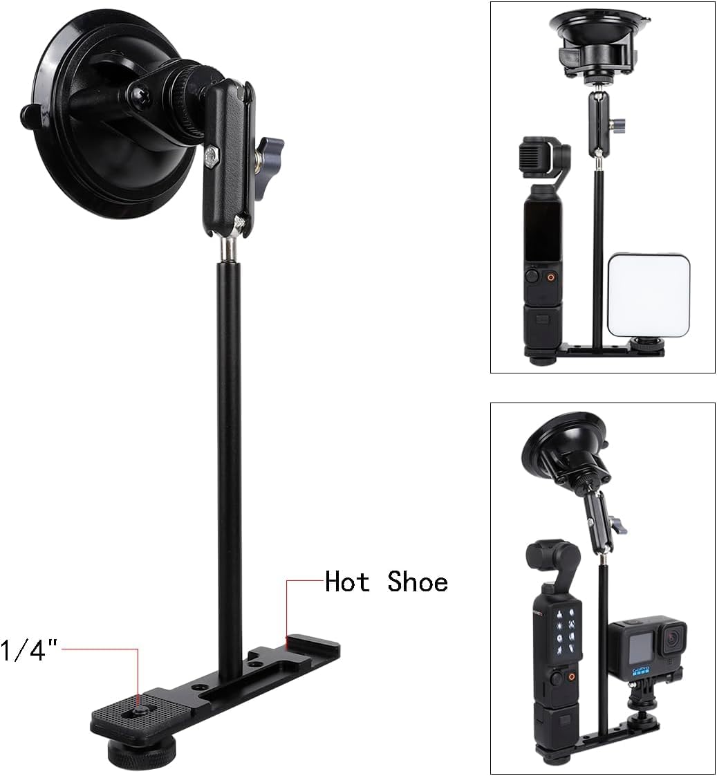 Omnimaster Suction Cup Mount For Dji Osmo Pocket 3, Car Windshield Window Vehicle Camera Holder Compatible With Dji Pocket 3 Acc