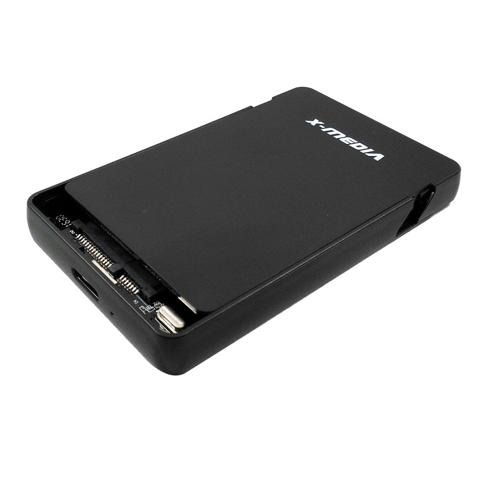 X MEDIA XM EN2279U3 2.5 Inch Tool Free USB 3.0 SATA SSD HDD Hard Disk Drive External Enclosure Case | Support 7mm / 9.5mm Height HDDs