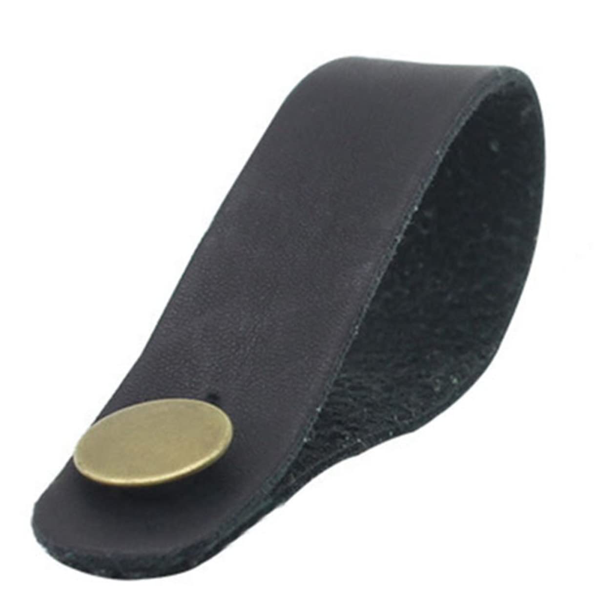 SUPVOX Guitar Strap Button Leather Neck Tie for Acoustic Guitar Headstock Connection Lightweight Easy Installation Black
