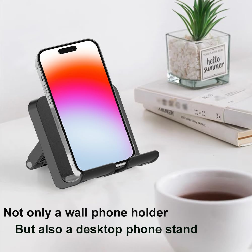 Oolycio Upgraded Shower Phone Holder Tablet Wall Mount Phone Holder Removable,Self-Adhesive Cell Phone Holder For Bed Bathroom K