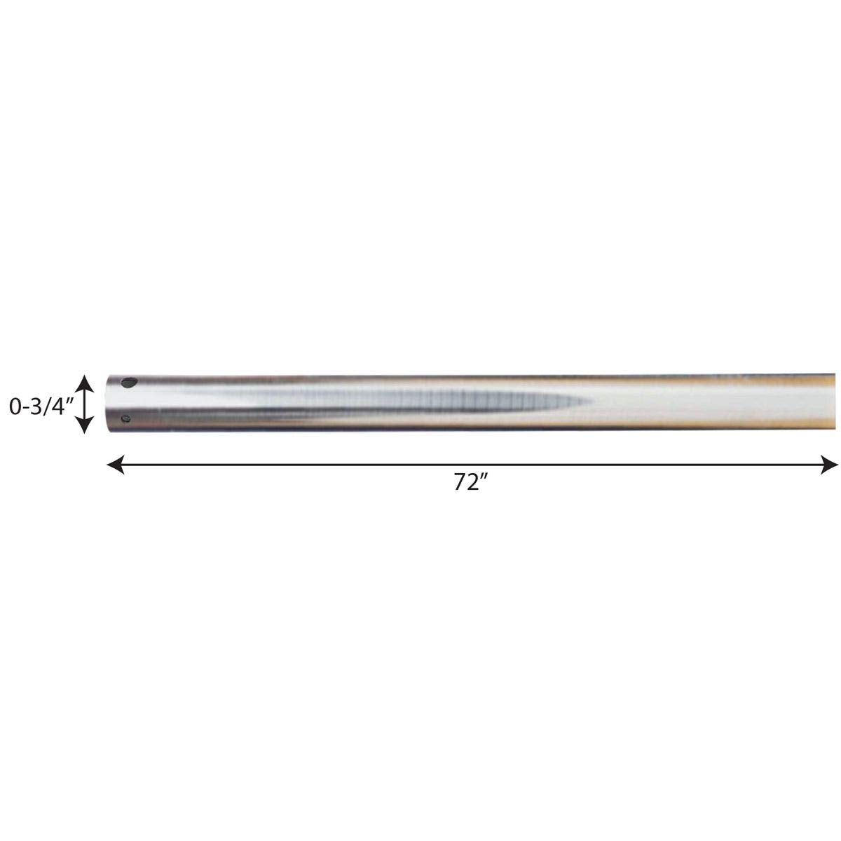 Progress Lighting P2609 09 Airpro Accessory Ceiling Fan Steel Downrod, 72 Inch, Brushed Nickel