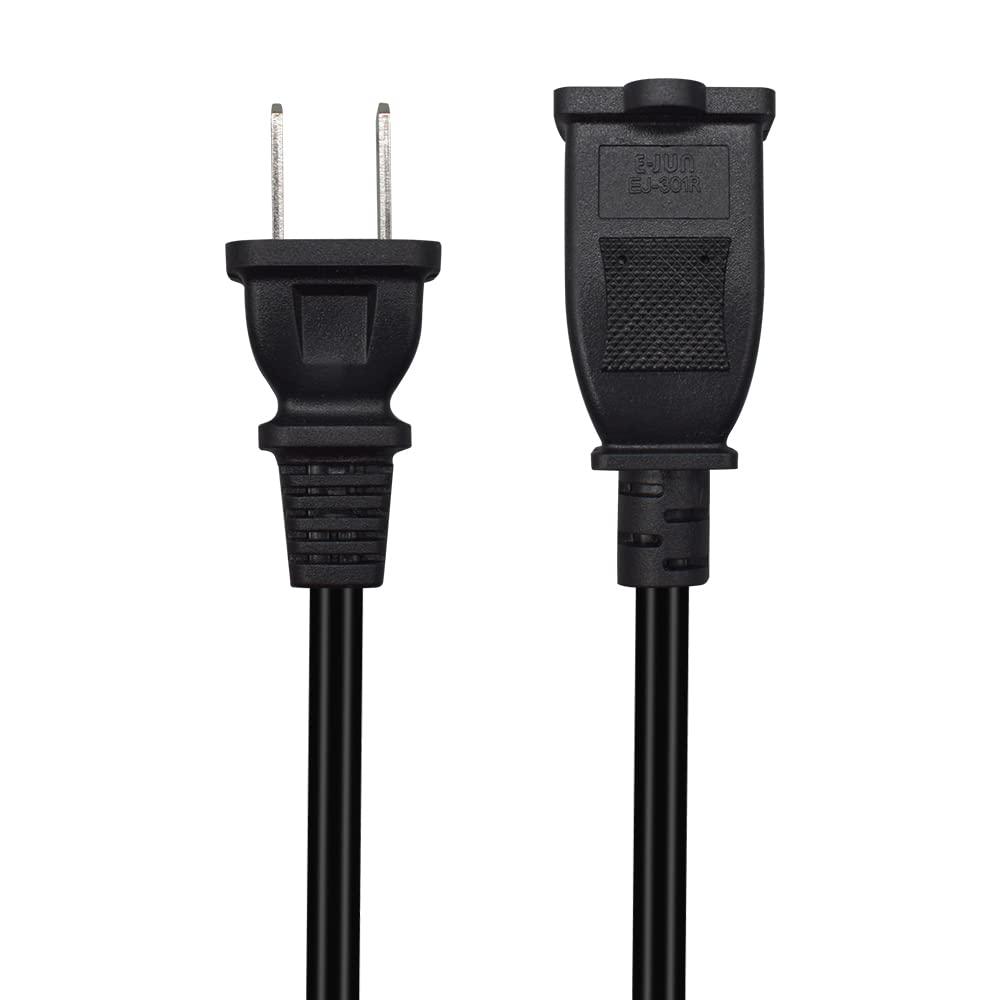 Strhowill Short 1 Foot Nema 1 15P To 1 15R Extension Cable,Us 2 Prong Male Female Extension Power Cord (No Polarized)