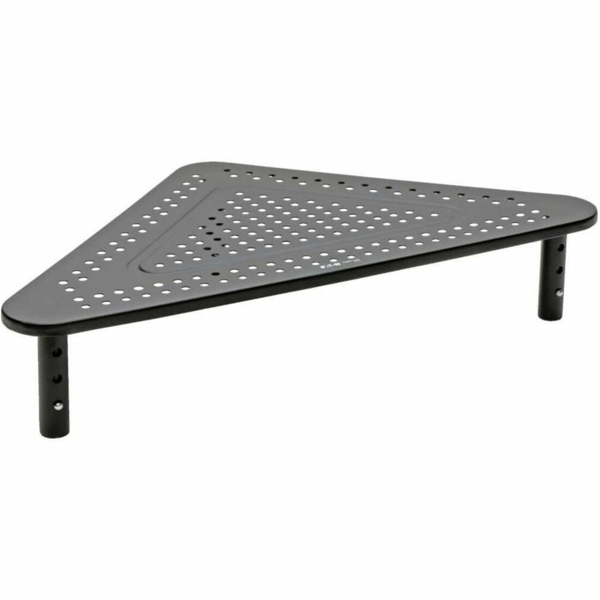 Tripp Lite Computer Monitor Stand, Corner Desk Monitor Stand For L Shaped Desk, Adjustable Height, 12 X 20 In, Metal, Black (Mr1