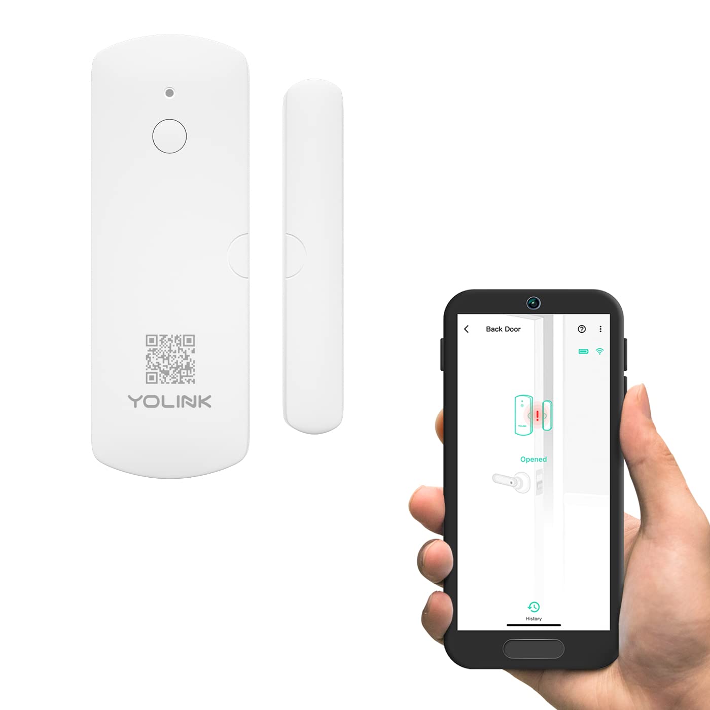 Yolink Lora Smart Door & Window Sensor: Up To 1/4 Mile Open Air Range, Door Left Open Reminders, Up To 5 Year Battery Life, Alex