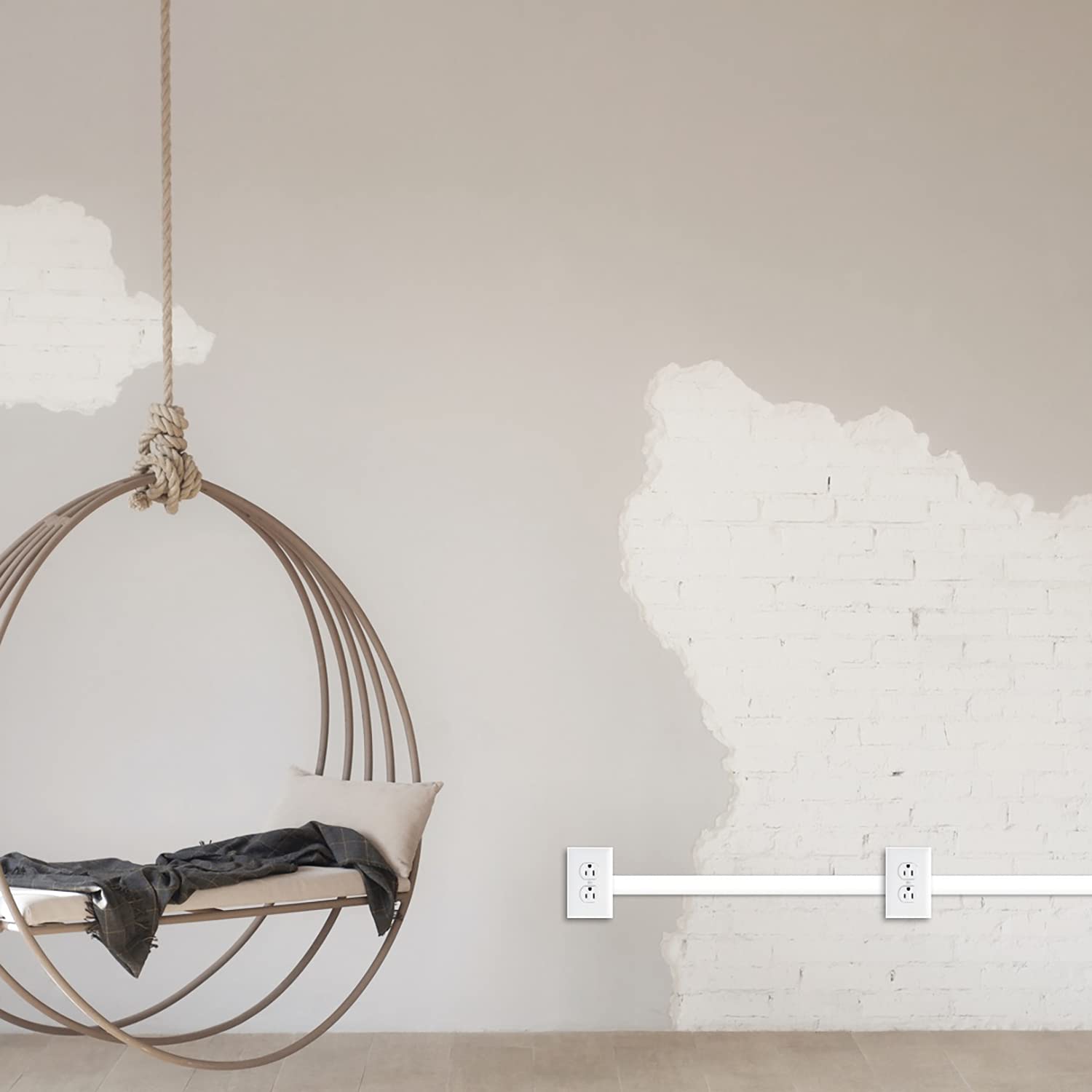 Legrand Wiremold Nmw2 S Nonmetallic Plastic Raceway For Extending Power, Single Pole Switch Kit With Wall Plate, White (1 Pack)