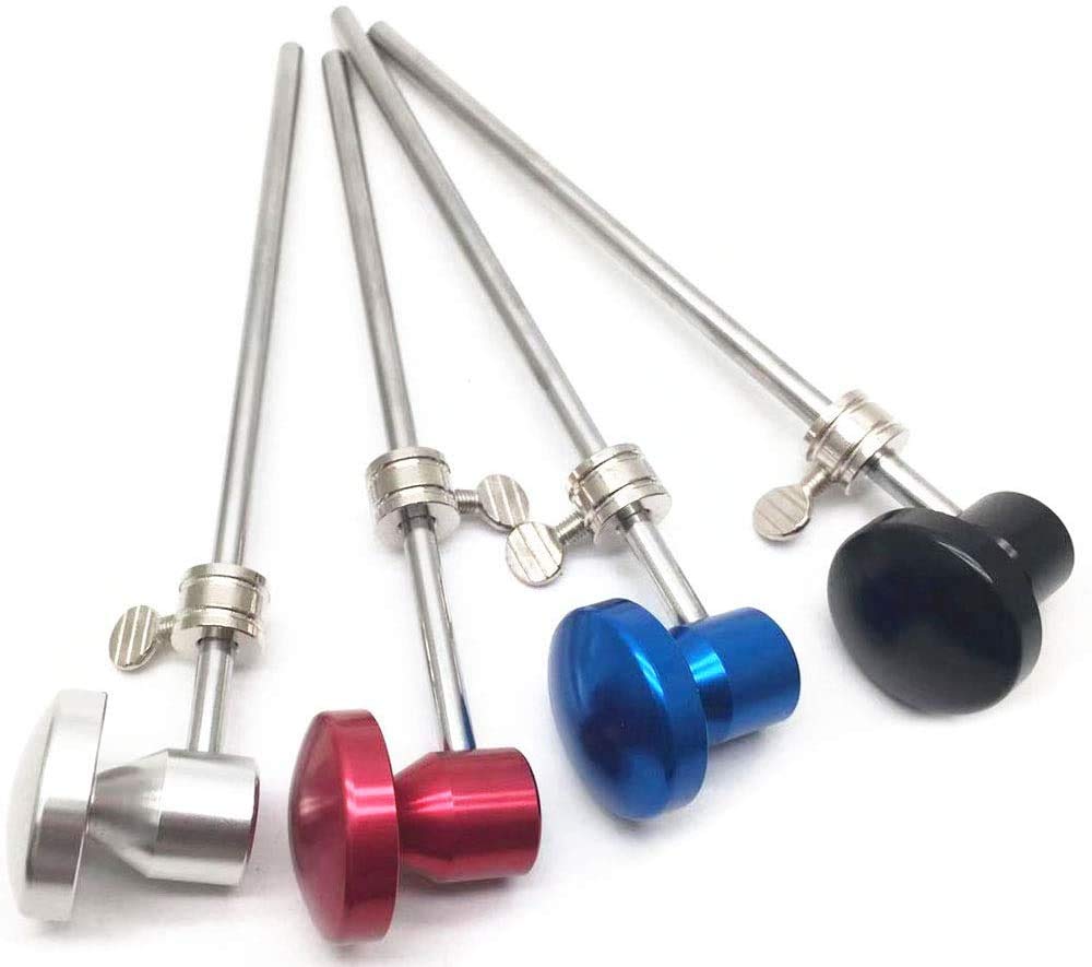 Jiayouy 2 Pieces Bass Drum Pedal Beater Aluminum Alloy Hammer Head Percussion Instrument Accessory Part Blue 2