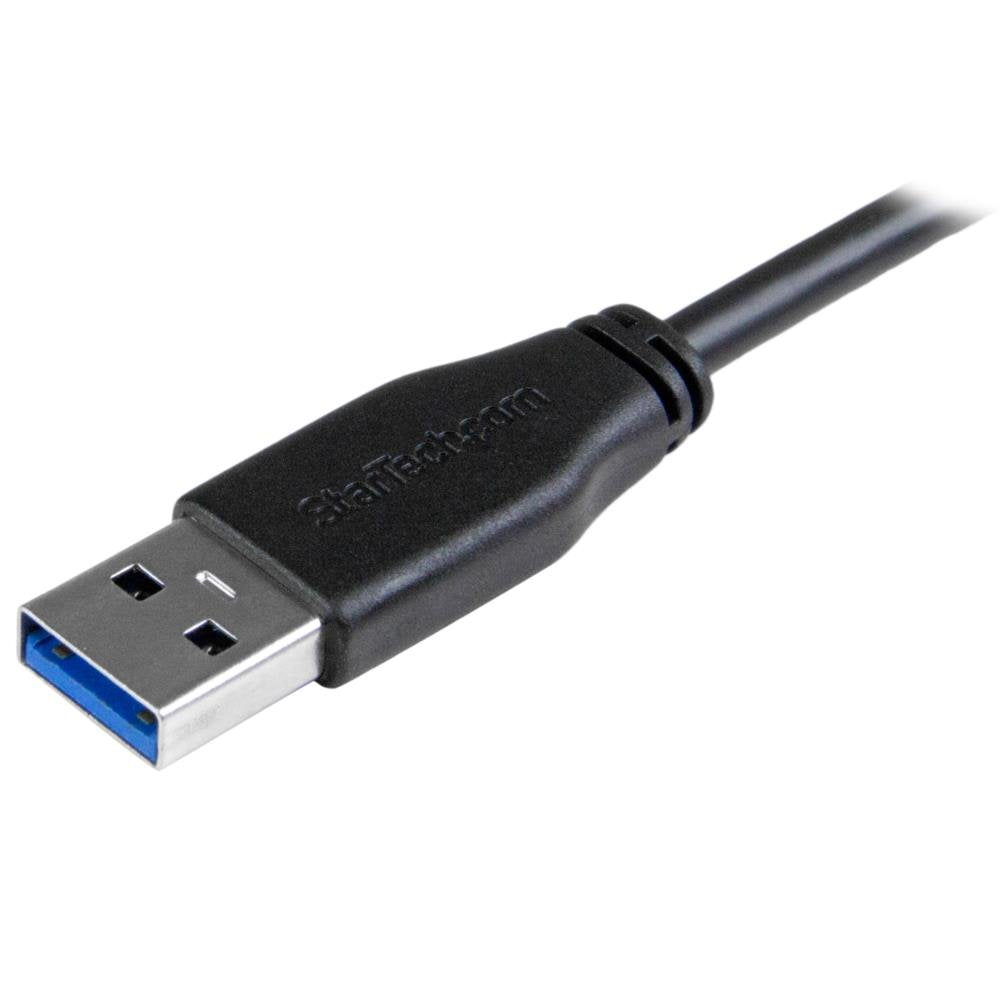 Startech.Com 0.5M 20In Slim Micro Usb 3.0 Cable M/M - Left-Angle Micro-Usb - Usb 3.0 A To Micro B - Angled Micro Usb - Usb 3.1 G