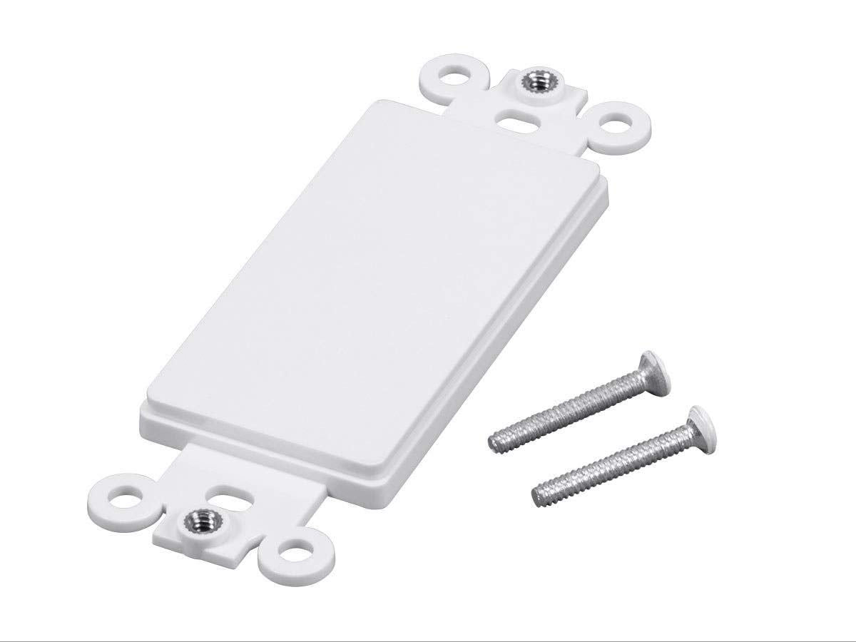 Monoprice Blank Decor Insert   4''X1.4''X0.25'', With Screws, White