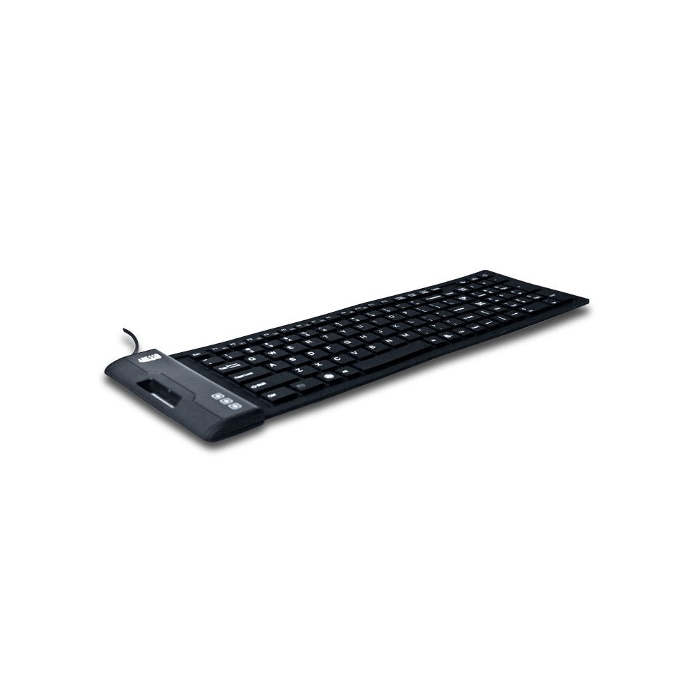 Adesso Akb 222Ub   Slimtouch 222 Waterproof Flexible Keyboard For Windows 8/7/Vista/Xp/2000, Compact Size, Black