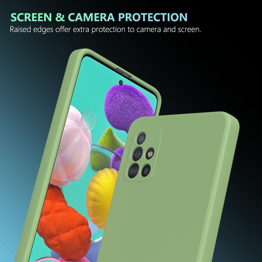 Wogroo For Samsung Galaxy A51 4G Case Green, Scratch Resistant With Soft Touch, Slim Thin Phone Cover For Samsung Galaxy A51 4G