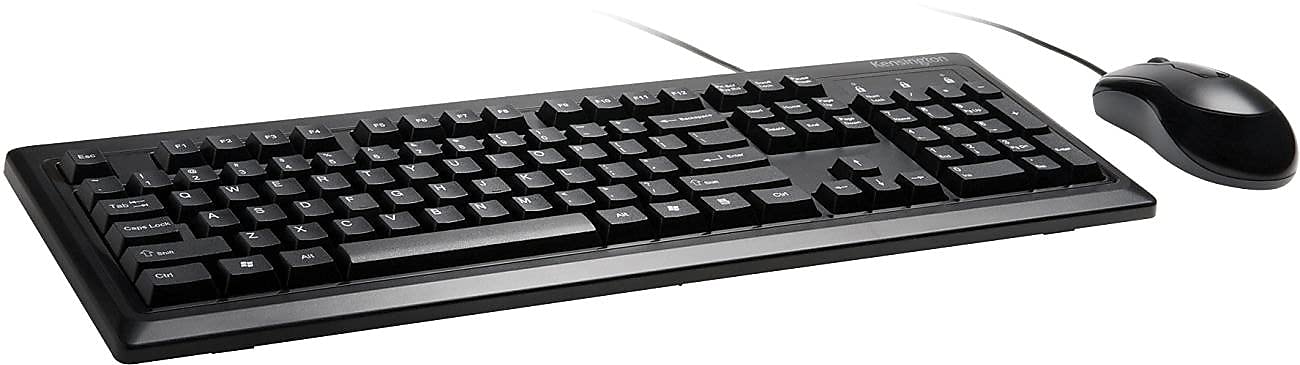 Kensington Mouse In A Box And Keyboard Wired Usb Desktop Set (K72436Am), Black