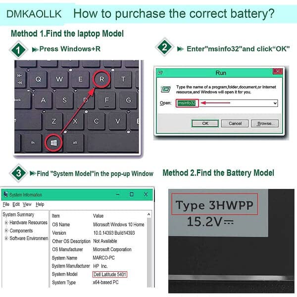 68Wh 3Hwpp Replacement Battery For Dell Latitude 5410 5510 5501 5401 5411 5511 Precision 3541 3551,Inspiron 7706 2 In 1, Inspiro