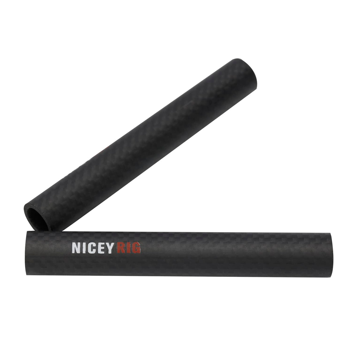 NICEYRIG 15mm Carbon Fiber Rod 4'' Short Rod for Camera Cage Rig, Top Handle, 15mm Rail Block [Pack of 2] - 554