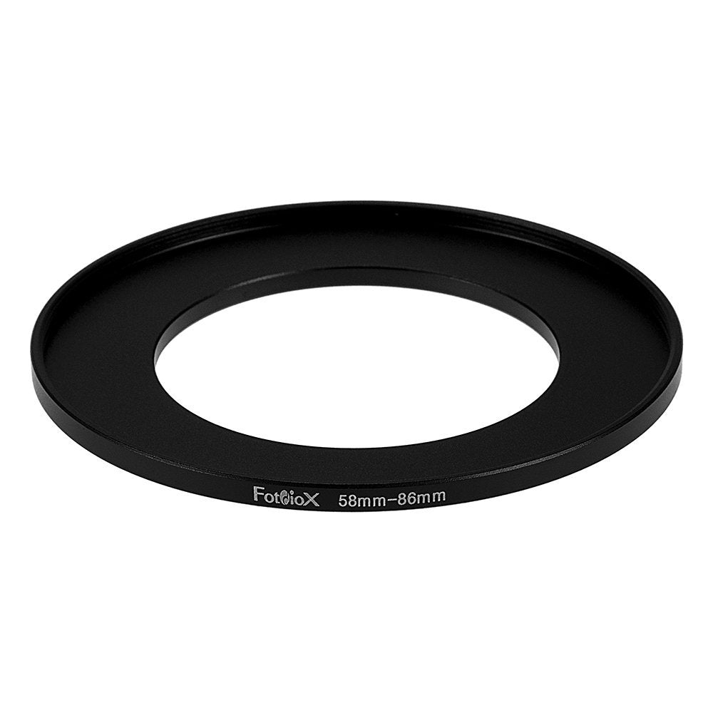 Fotodiox Metal Step Up Ring, Anodized Black Metal 58mm-86mm, 58-86 mm