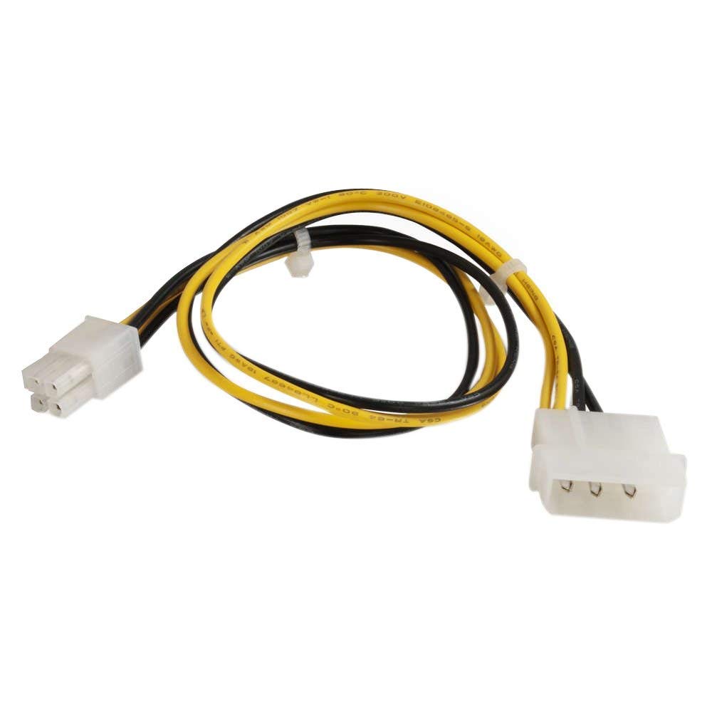 C2G 27314 12 Inch Atx Power Supply To Pentium 4 Power Adapter Cable, Black/Yellow