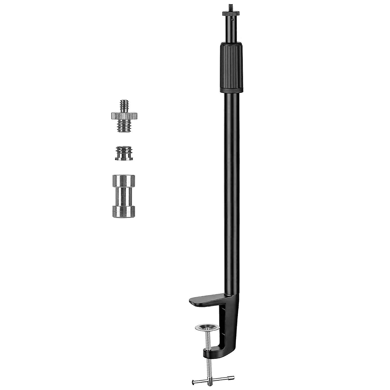 Tarion Desktop Light Stand With 1/4'' 3/8'' Screws For Ring Light Tabletop Mount L Shape Clip Stand Adjustable 14 25In/35 64Cm F
