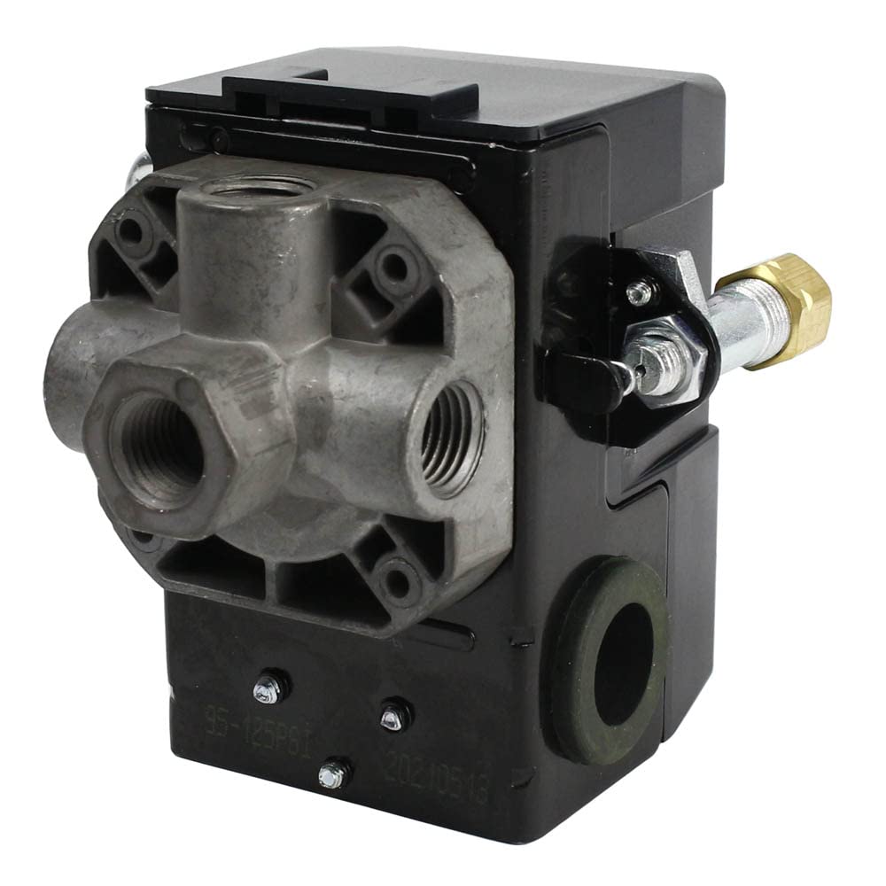 Lefoo Pressure Switch Control 90 125Psi 4 Port Heavy Duty 26 Amp For Air Compressor Lf10A 4H 1 Npt1/4 90 125