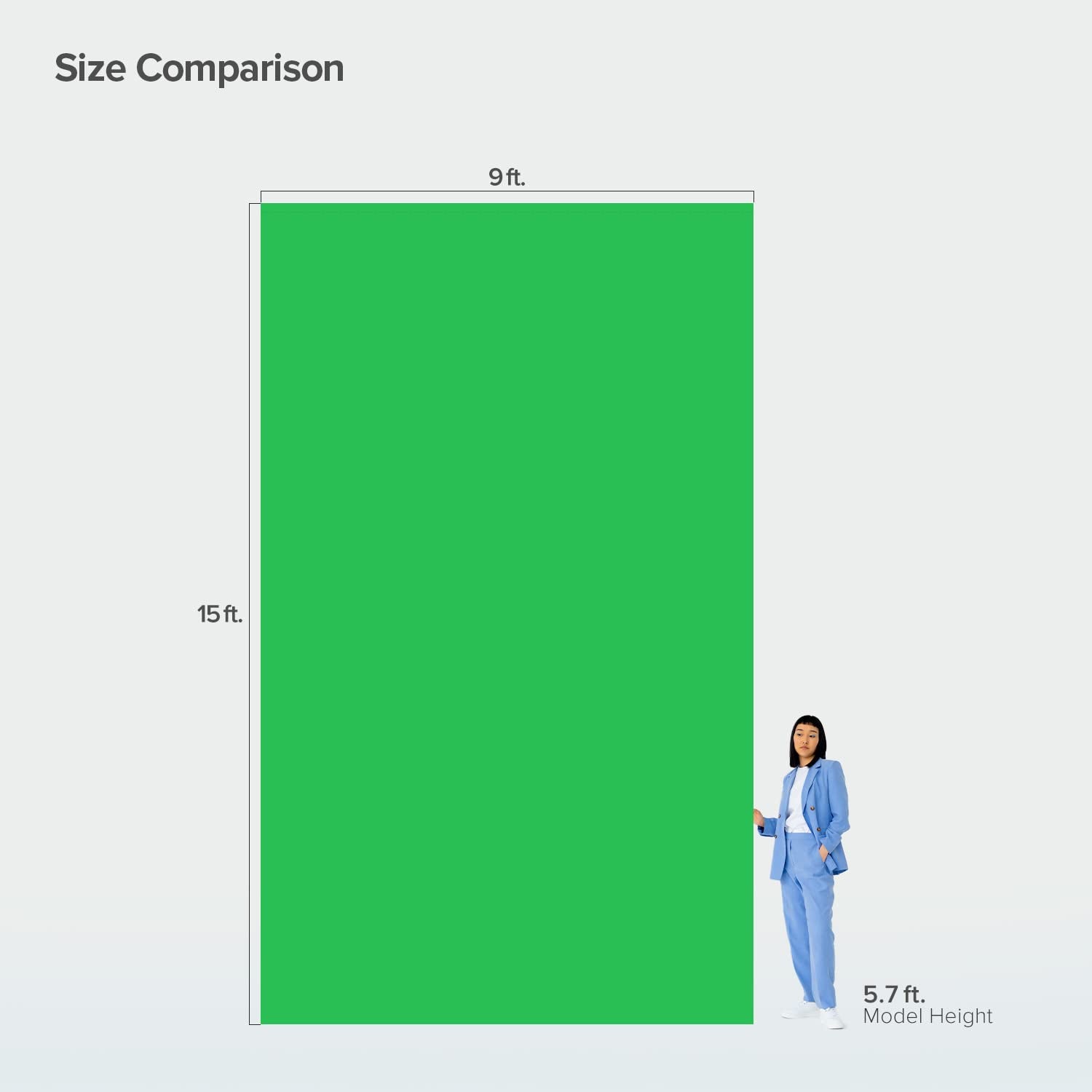 Limostudio 9 X 15 Feet / 108 X 180 Inch Green Chromakey Photo Backdrop Screen Background, Premium A+ Grade High 150Gsm Density T