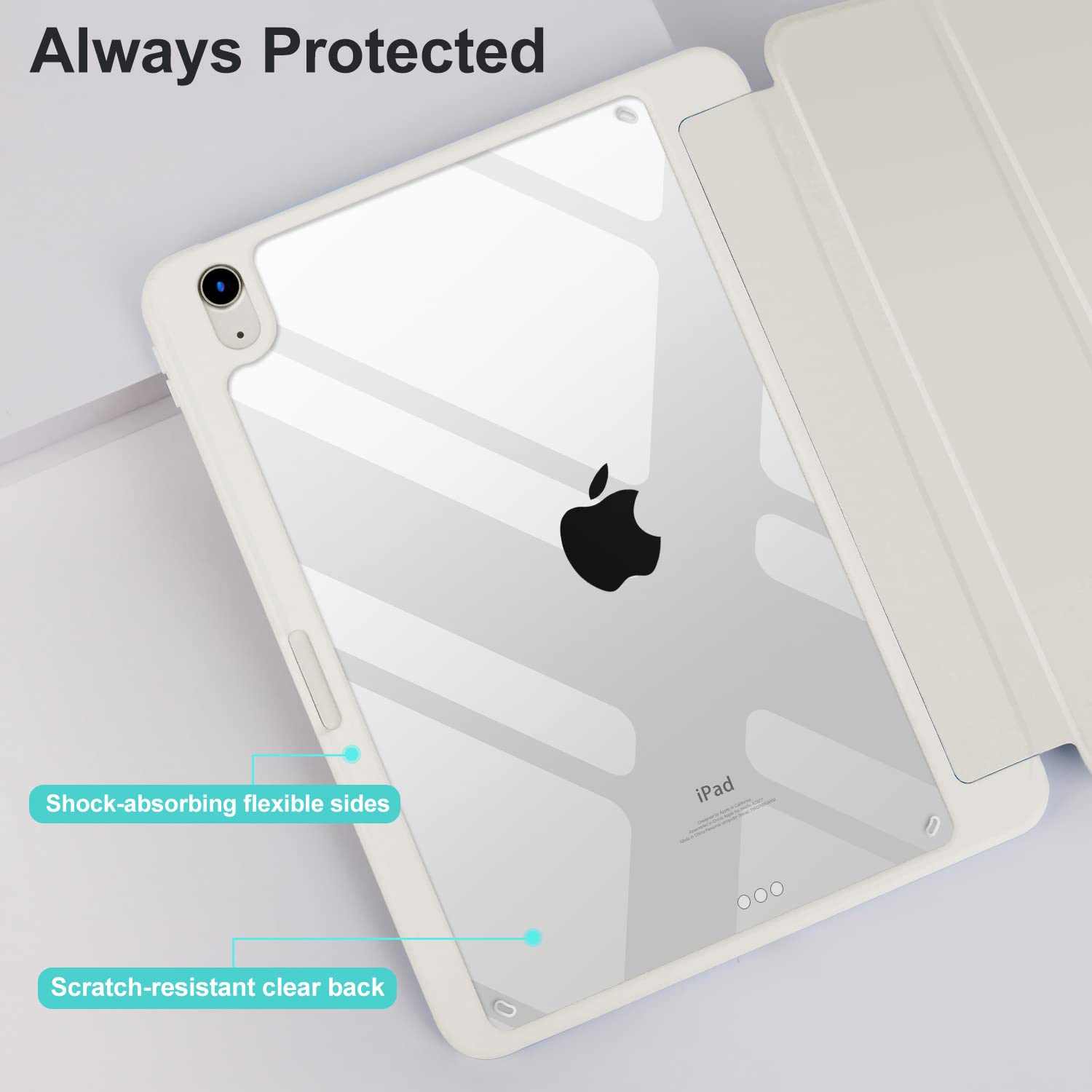 Mygroo For Ipad Air 11 Inch 2024,Ipad Air 5Th Generation Case 2022 With Pencil Holder, Air 4Th Gen Case,Slim Smart Cover With Cl