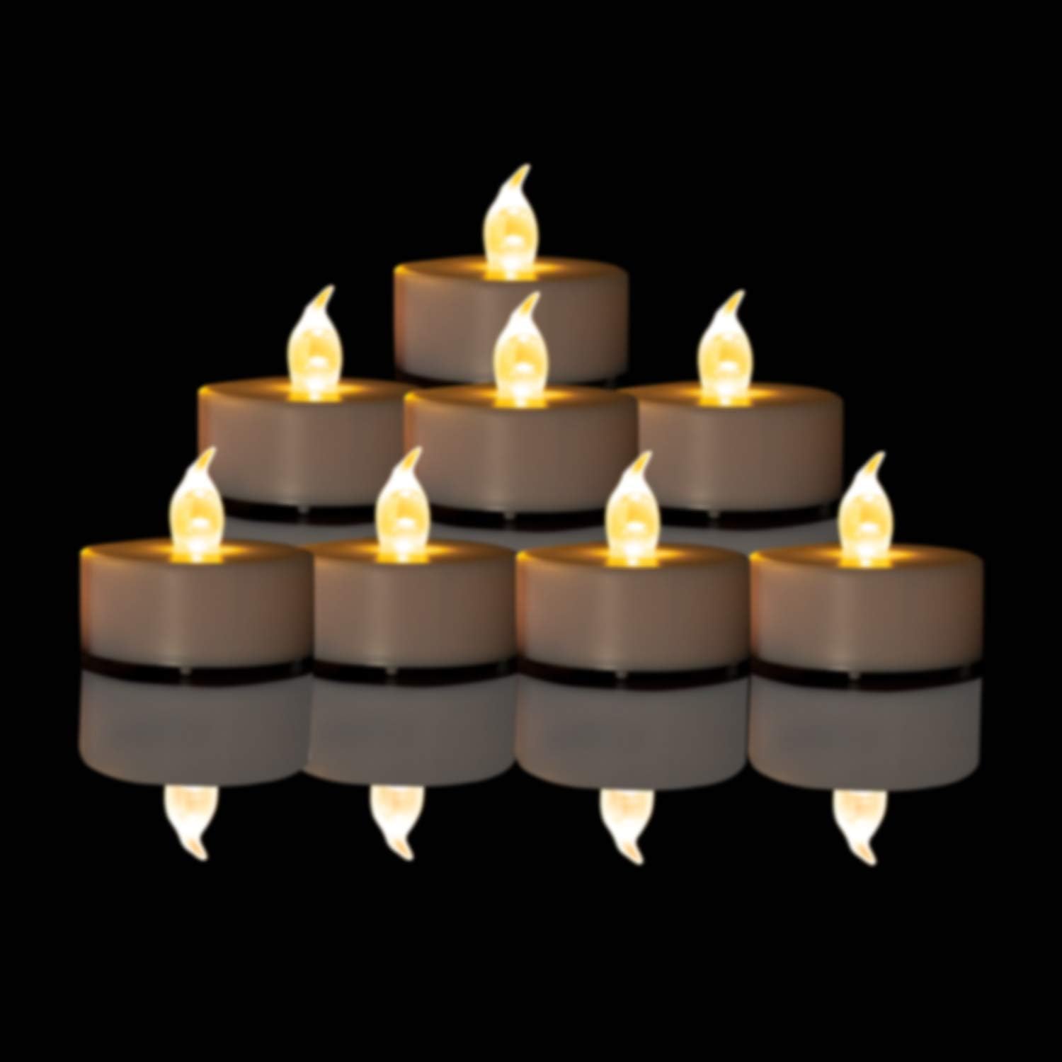 Led Tea Lights Candles  12Pack Flameless Candles Realistic And Bright Flickering Long Lasting 200Hours For Holiday Celebration,H