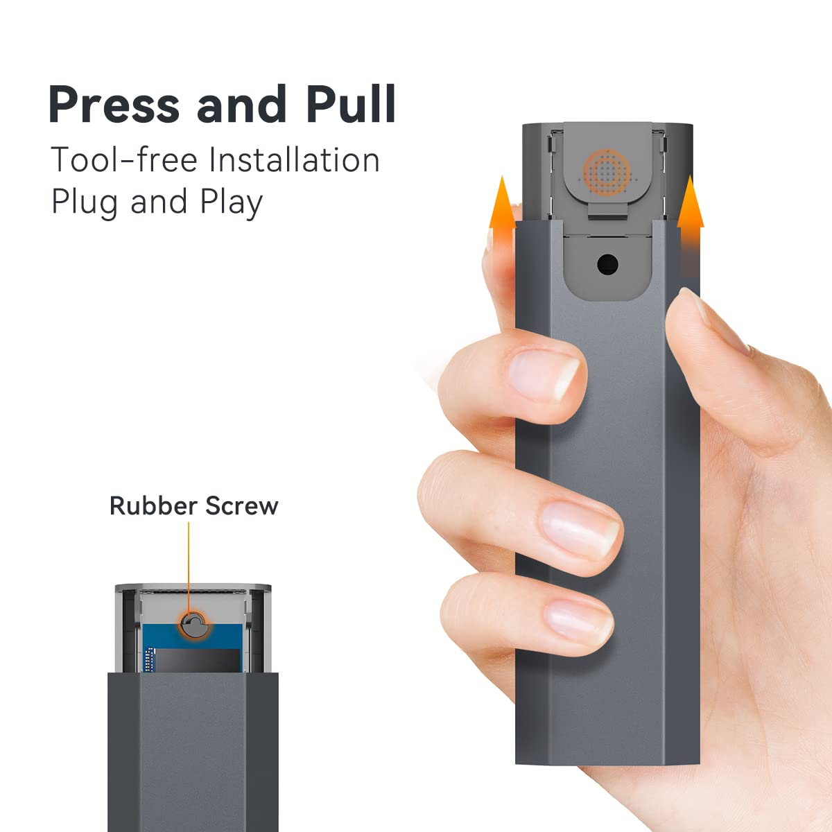 Maiwo M.2 Nvme Ssd Enclosure, Usb 3.1 Gen 2 (10 Gbps) To Nvme Pci E M.2 Ssd Reader Support Uasp For Nvme Ssd Size 2230/2242/2260/2280(Up To 4Tb) (M.2 Nvme)