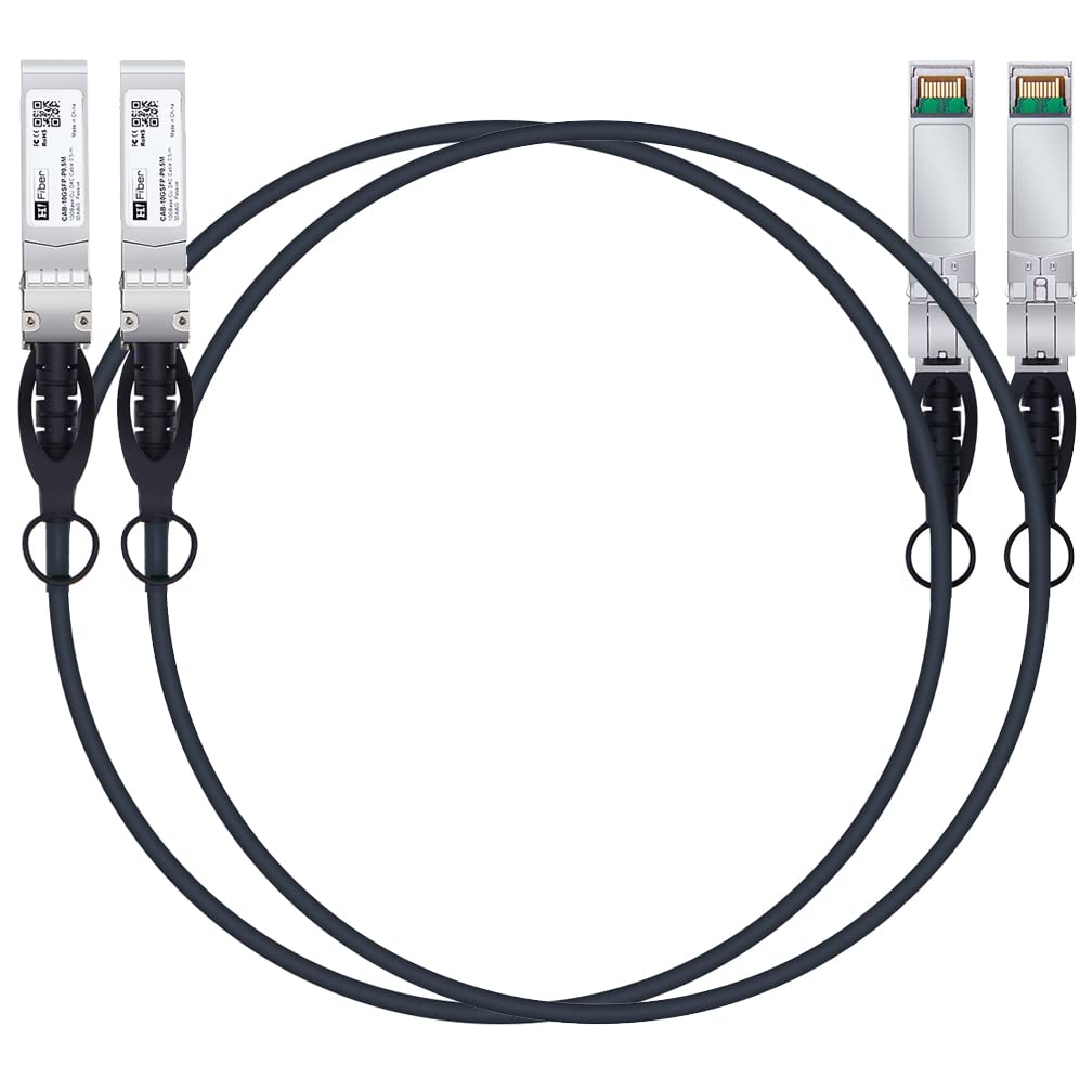 2 Pack Sfp+ Cable, 10G Sfp+ Dac, 1M(3.3Ft), Passive Direct Attach Copper Twinax Cable For Cisco Sfp H10Gb Cu1M, Ubiquiti Unifi U