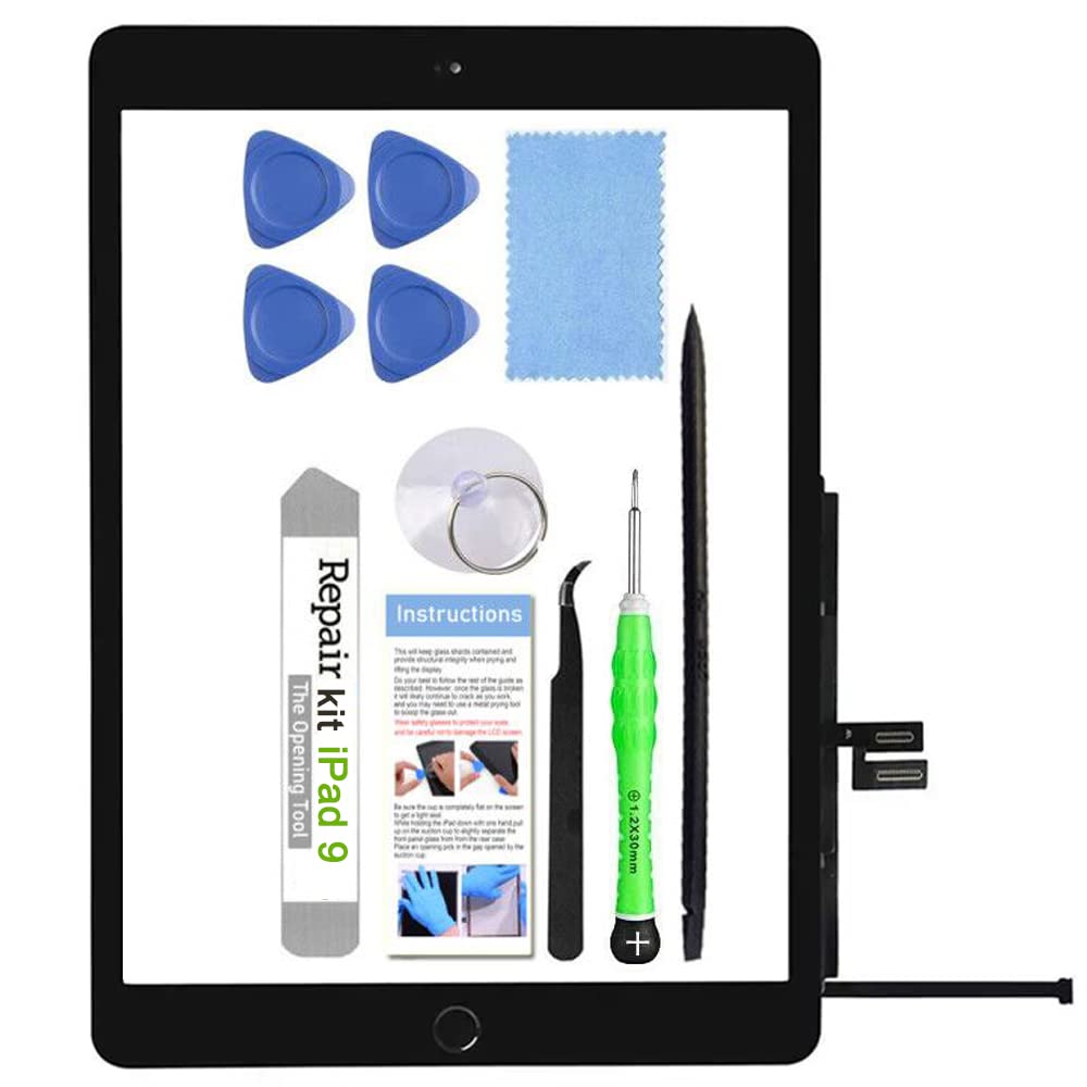 For Ipad 9 (9Th Gen 2021) A2602 A2603 A2604 A2605 Screen Replacement Glass Touch Digitizer Repair Kit With Home Button & Tools  