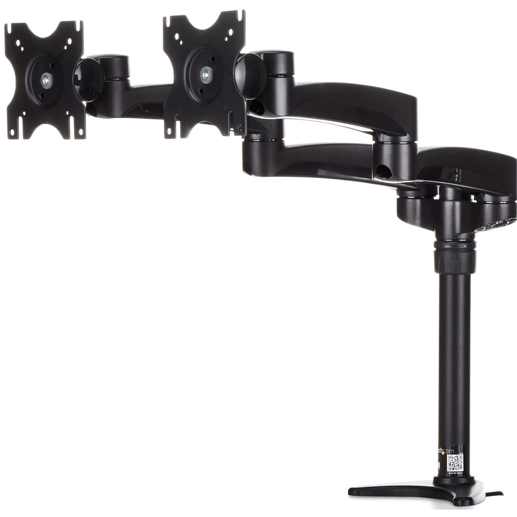 StarTech.com Desk Mount Dual Monitor Arm - Articulating - Supports Monitors 12 to 24 (29.9lb/13.6kg) - Adjustable VESA Monitor