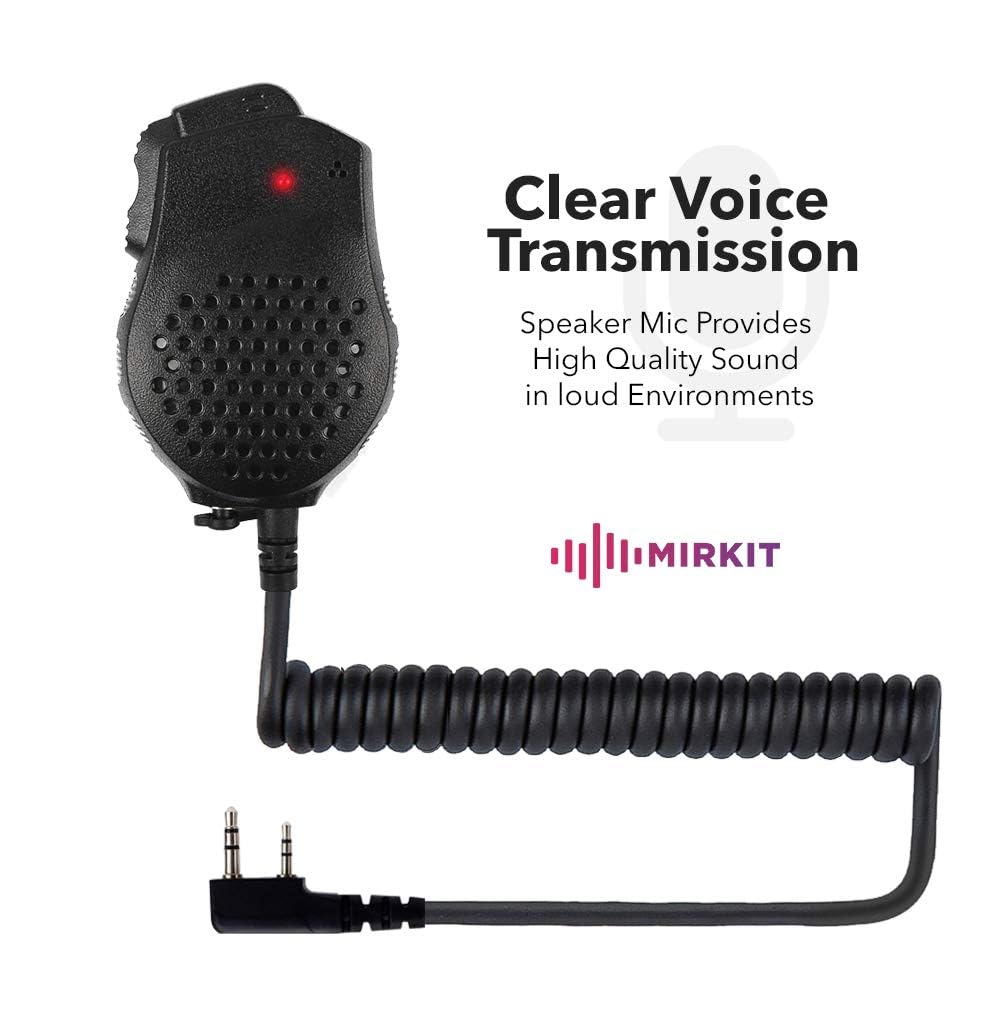 Original Baofeng Mic For Uv 82 Speaker Mic Compatible With Baofeng Radios: Uv 82Hp, Uv 82L, Uv 5R Series And All Ham Radio Dual Ptt Design With K2 Plug